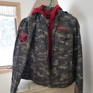 Women's Harley Davidson canvas camo jacket